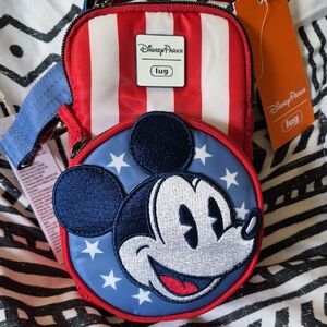 Lug Disney Parks EXCLUSIVE! Mickey Mouse Star Patch Red,White&Blue Crossbody Bag
